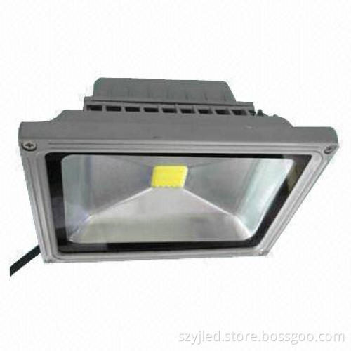 Floodlight with 50W, 85 to 265V voltage, high intensity toughened glass cover